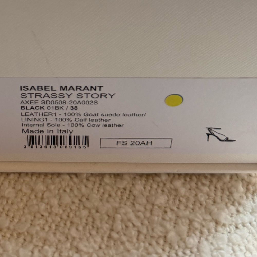Isabel Marant Strassy Story Sandal Heels (Black) (size 38) - Picture 9 of 9